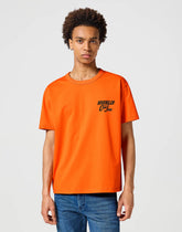 Męska Koszulka T-shirt Wrangler Casey Graphic Tee Red Orange 112357364 W7U4012210